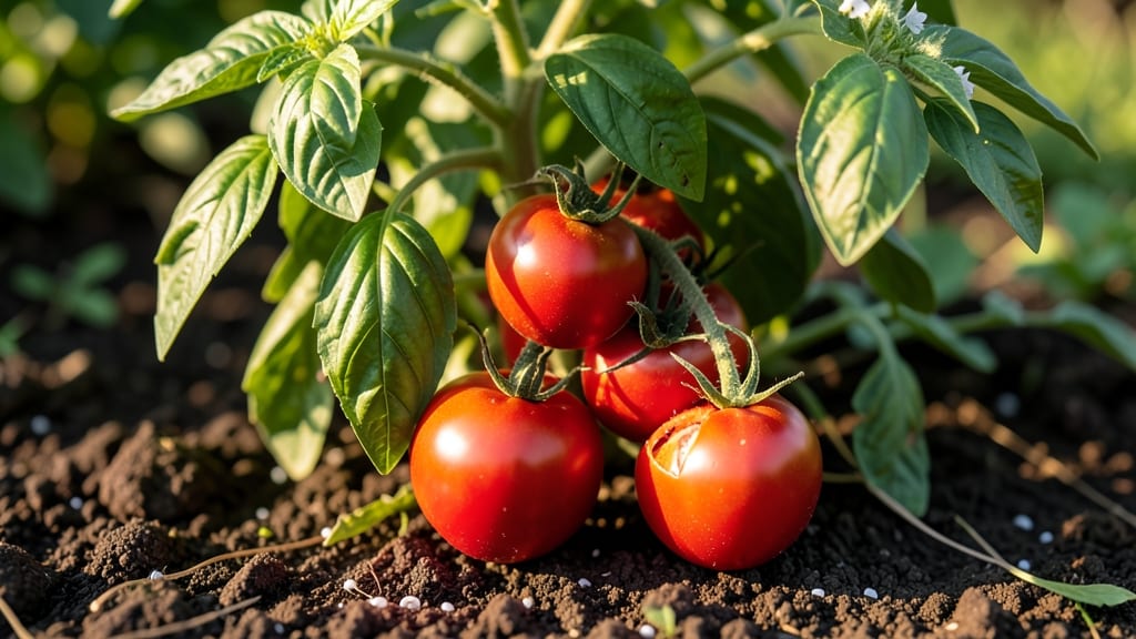 Basil Plants Near Tomato Stems