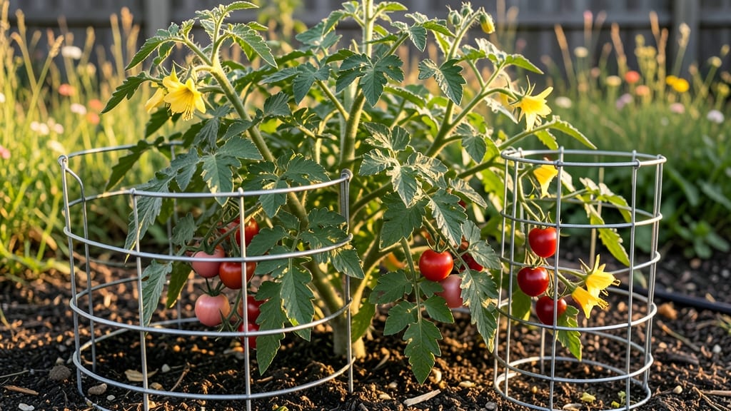 Round Tomato Cages: Sturdy Supports for Heavy Harvests Without Flopping
