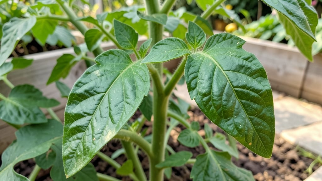 Smooth Green Tomato Leaves