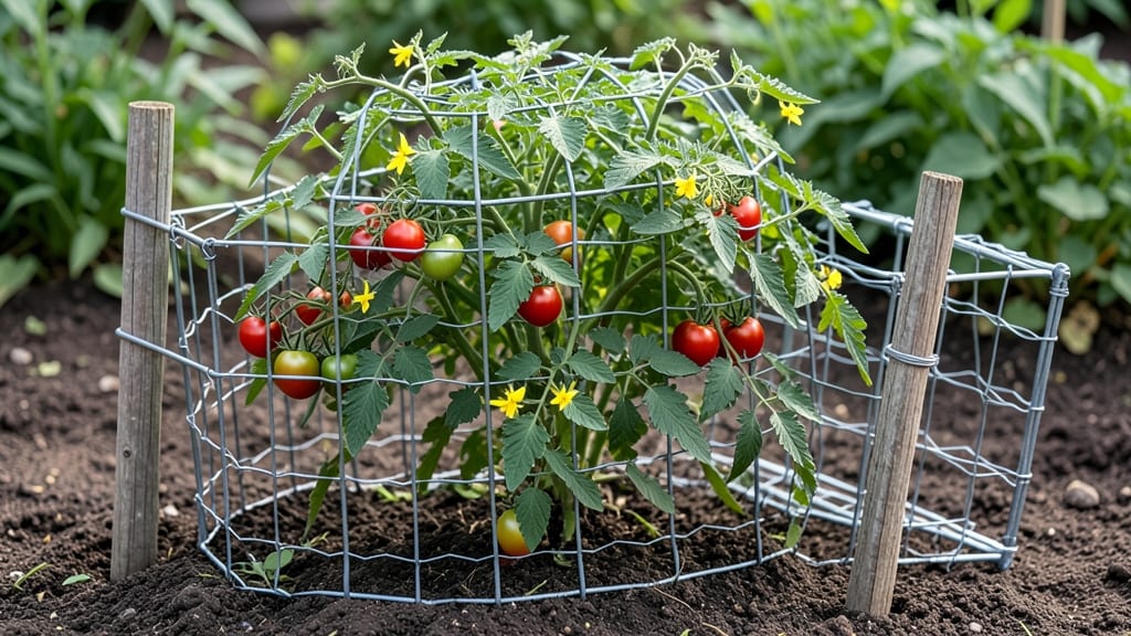 Collapsible Tomato Cages: Space-Saving Support for Bushy Vines