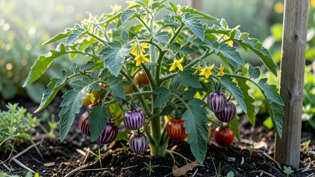 Purple Zebra Tomato Seeds: Vibrant Striped Harvest in 60 Days