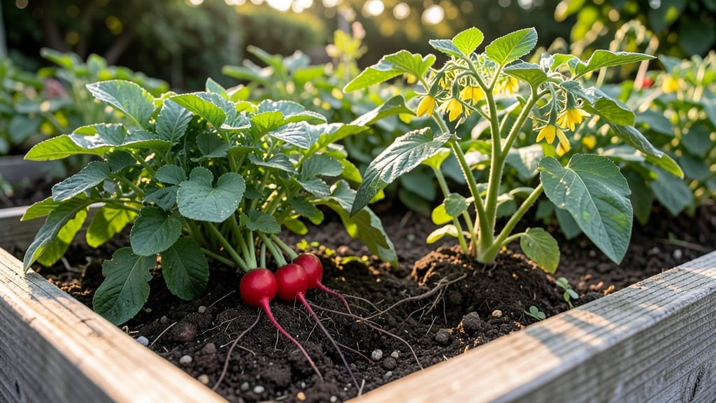 Radish Plants As Tomato Guardians