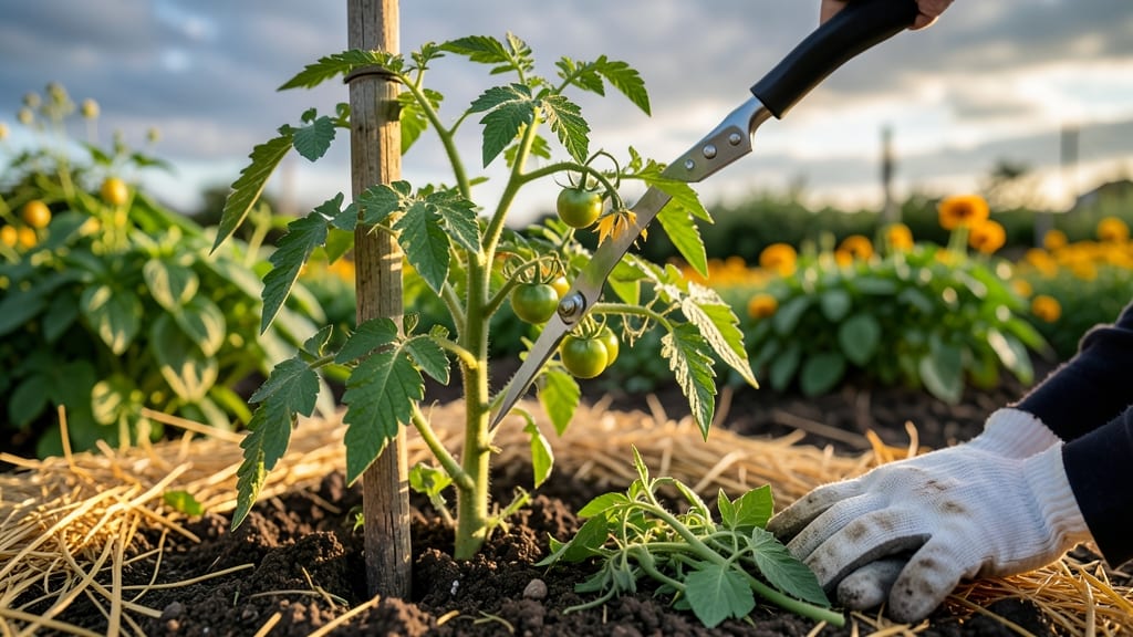 Trim Tomato Plant Leaves: Precision Pruning for Maximum Fruit Bounty