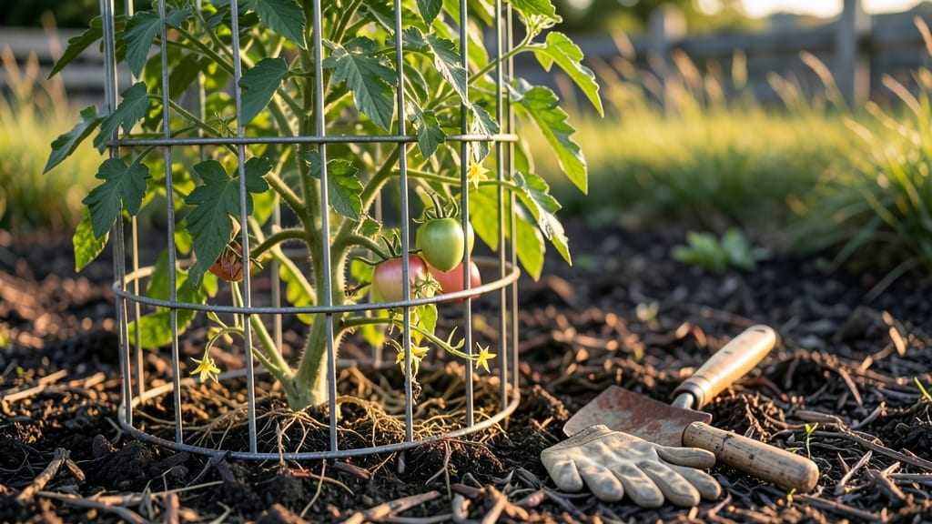 Large Tomato Cages Recipe: Heavy-Duty Wire Frame for Bursting Vines