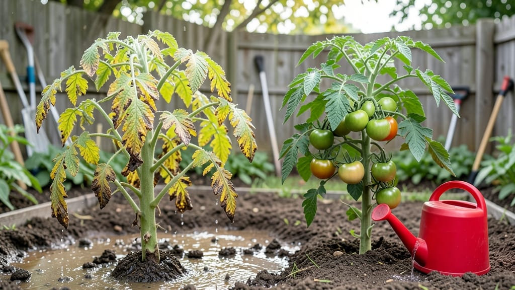 Overwatering Tomato Plants: Yellow Leaves Fix in 3 Simple Steps