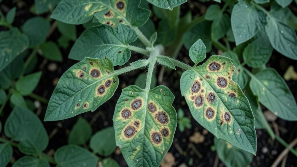 Spotted Tomato Leaves