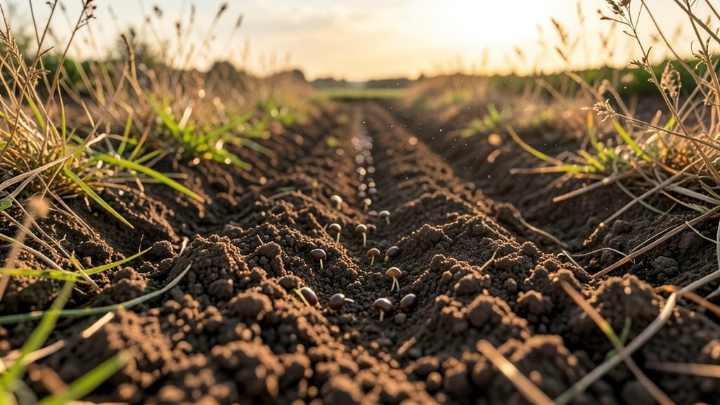 Sunlit Garden Bed Germination