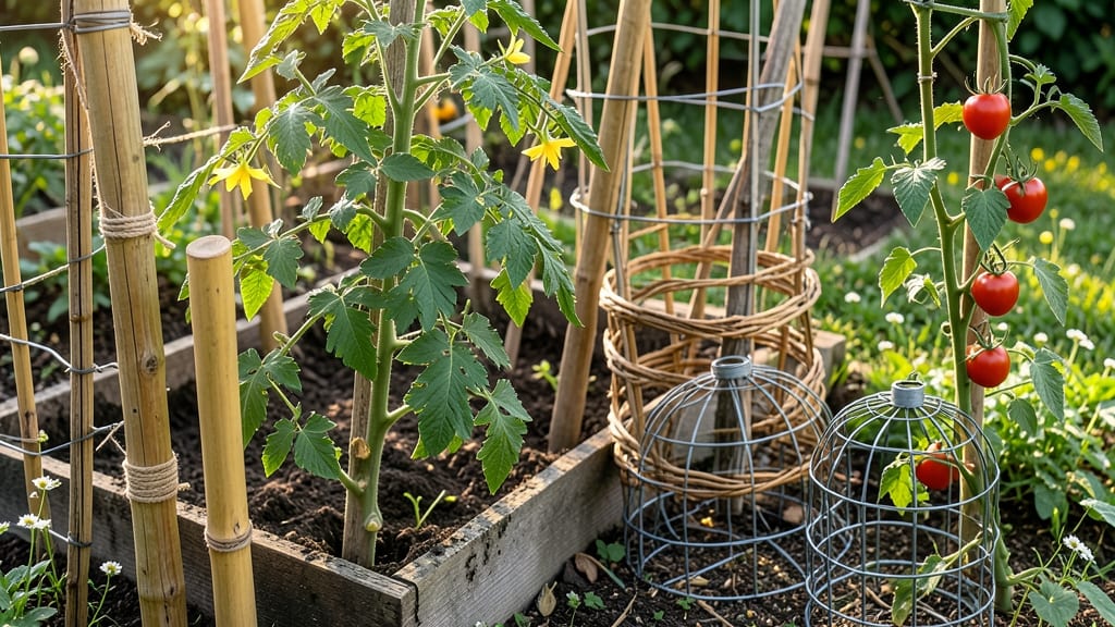 Homemade Tomato Supports: Sturdy Vertical Stakes for Towering Plants