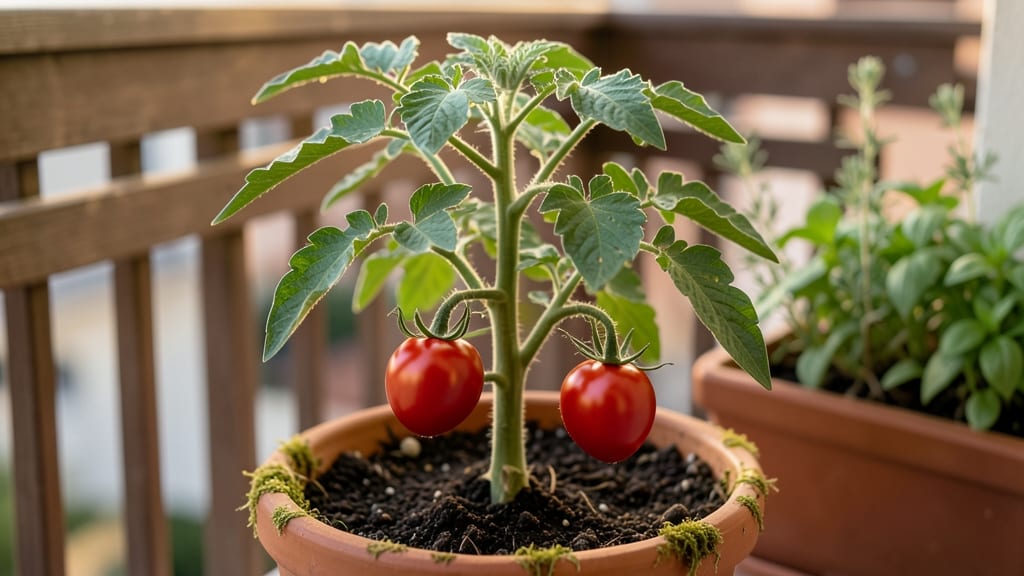 Balcony Red Tomato Plant