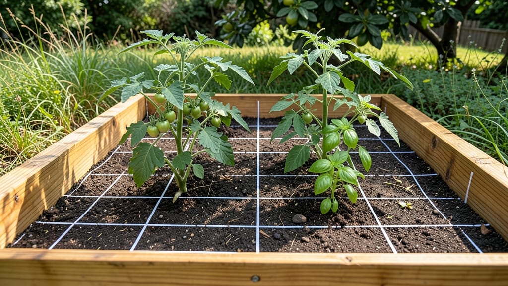 Square Foot Tomato Grid