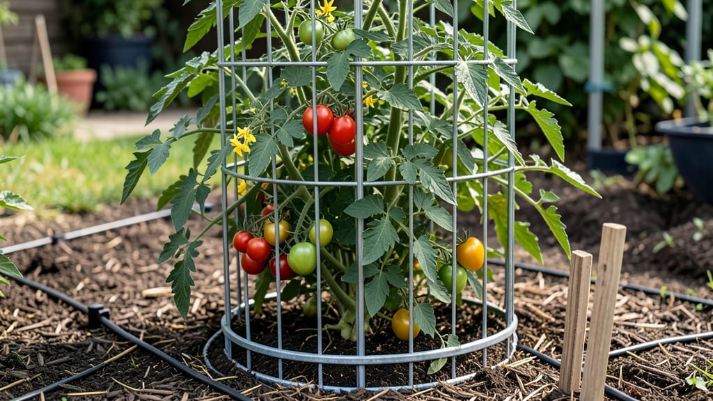 Heavy Tomato Cages: DIY Reinforced Stakes That Prevent Snapping in Wind