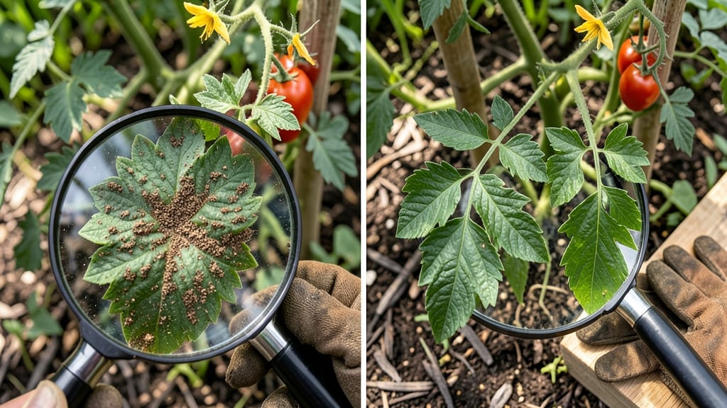 Brown Specks on Tomato Leaves: Fungal Spot Diagnosis and Cure Guide