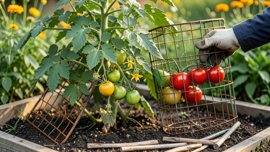 Used Tomato Cages: Repurpose for Vertical Herb Gardens