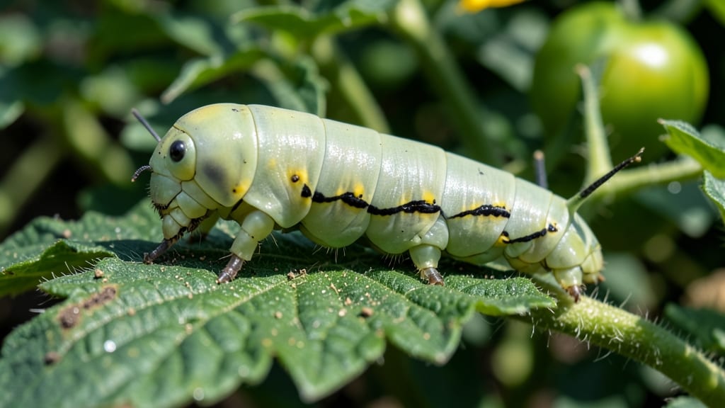 Large Caterpillar on Tomato Plant: Instant Organic Removal Without Harming Plants