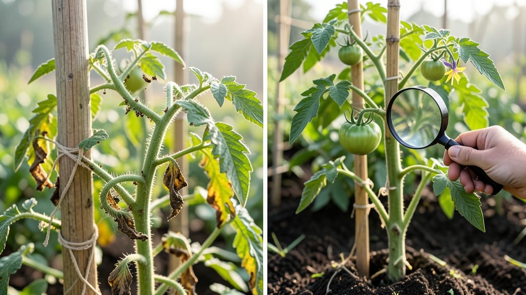 Tomato Plant Stems Curling Down: Viral Fix for Spider Mite & Heat Stress