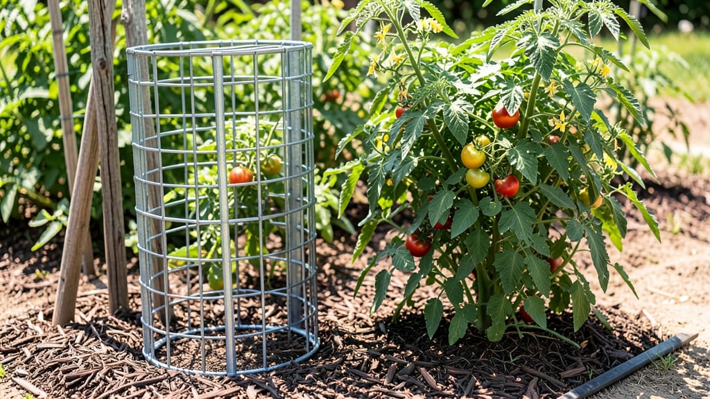 Heavy Duty Tomato Cages: Sturdy Support for Towering Plants Without Bending