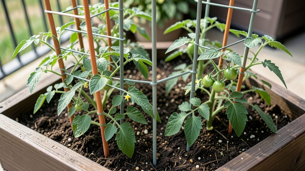 Square Foot Gardening Layout for Indeterminate Tomatoes