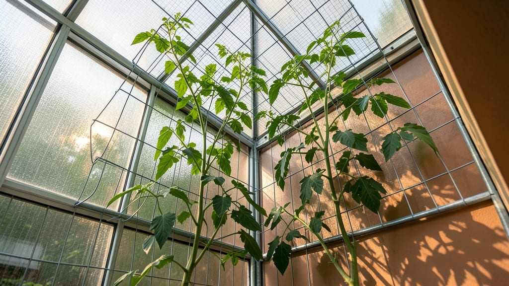 Greenhouse Corner Tomato Cage