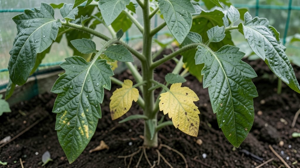 Yellowing Tomato Leaves