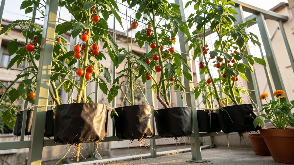 Vertical Trellis Spacing for Cherry Tomatoes
