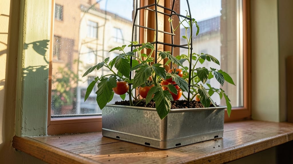 Window Box Tomato Planter with Trellis